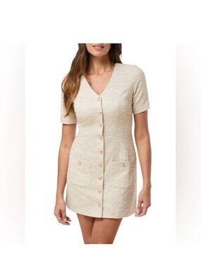 Rachel Parcell TWEED V Neck mini dress size 8